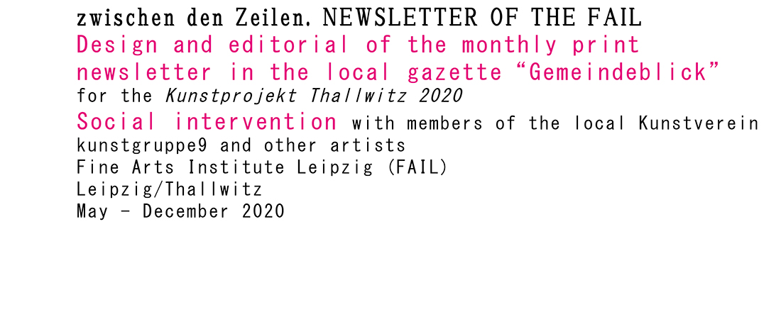 <p>2020<br />
Kunstprojekt Thallwitz</p>
